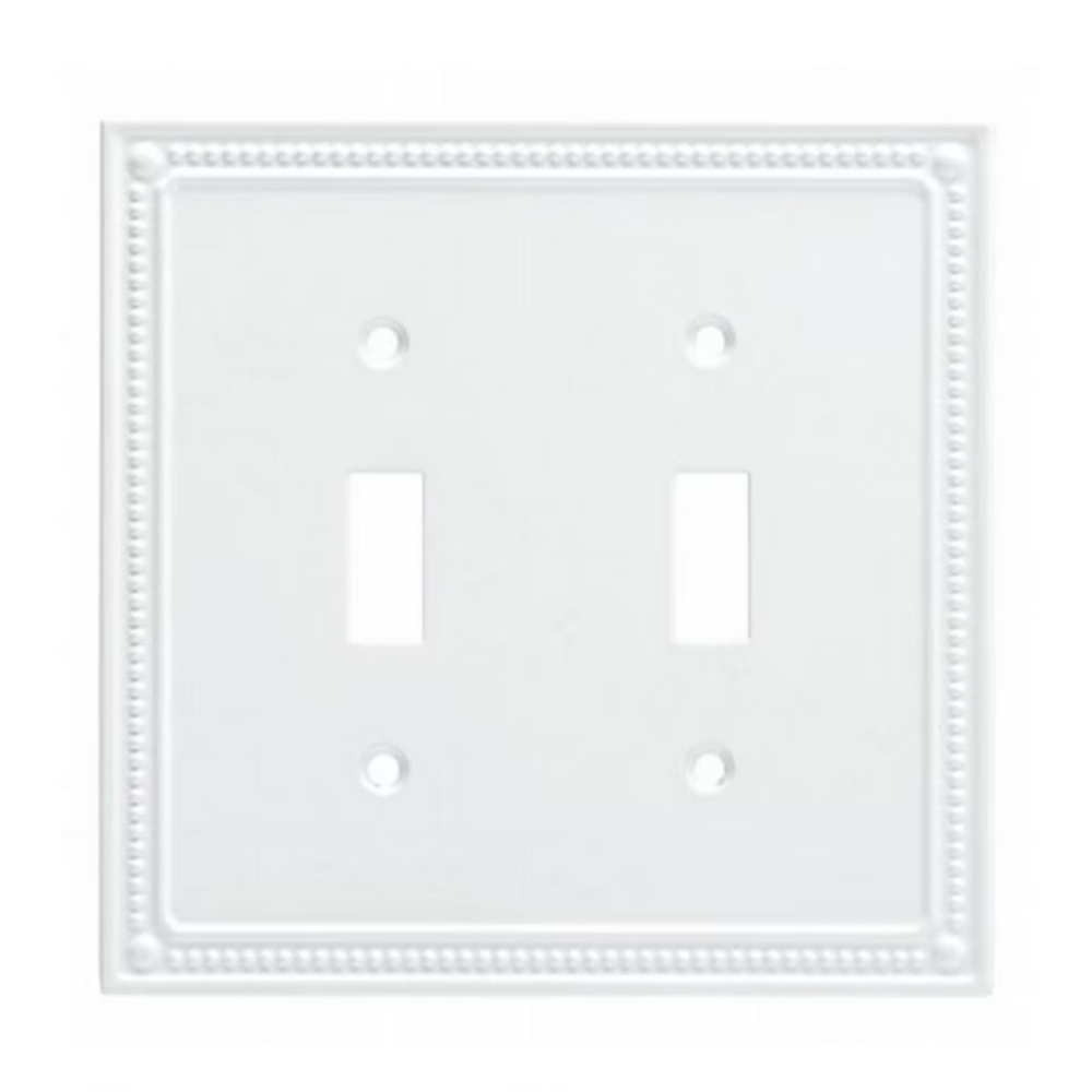 Franklin Brass Classic Beaded Double Switch Wallplate